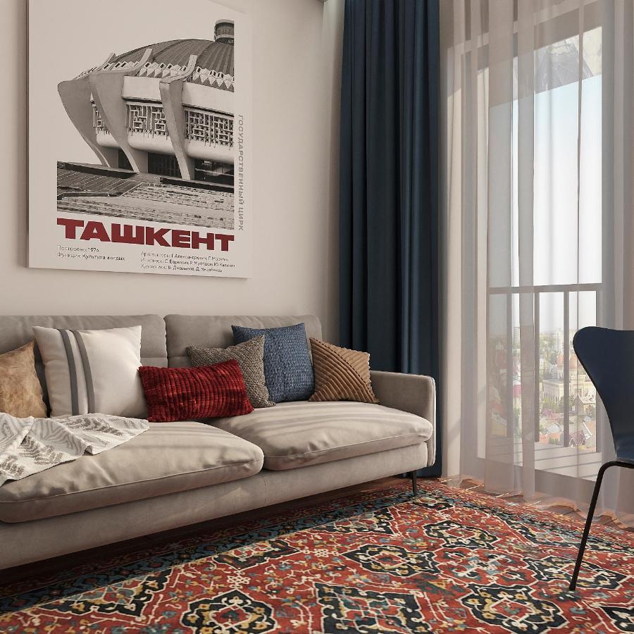 Blueloft 52 I Tashkent Apartment With Balcony Екстер'єр фото